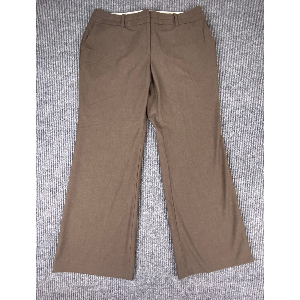 Ann Taylor LOFT Julie Dress Pants Women 12P Brown Straight Leg Office Career